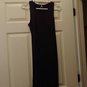 Gray slim fitting maxi dress